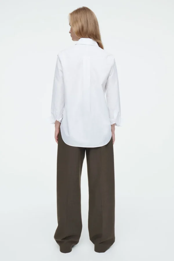 COS REGULAR CURVED-HEM SHIRT WHITE Best