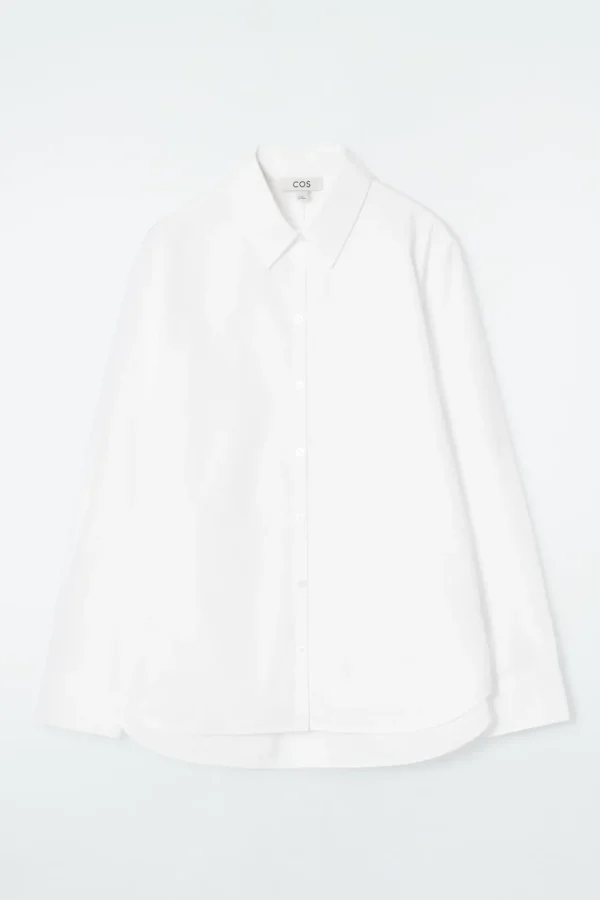 COS REGULAR CURVED-HEM SHIRT WHITE Best