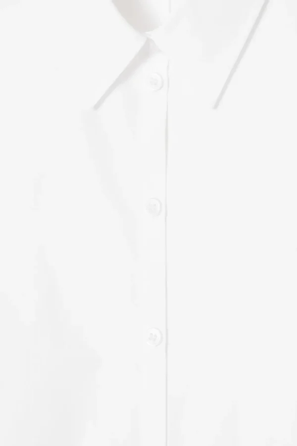 COS REGULAR CURVED-HEM SHIRT WHITE Best