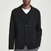 COS REGULAR KNITTED MERINO-WOOL BLAZER BLACK Cheap