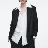 COS REGULAR SINGLE-BREASTED WOOL BLAZER BLACK Cheap