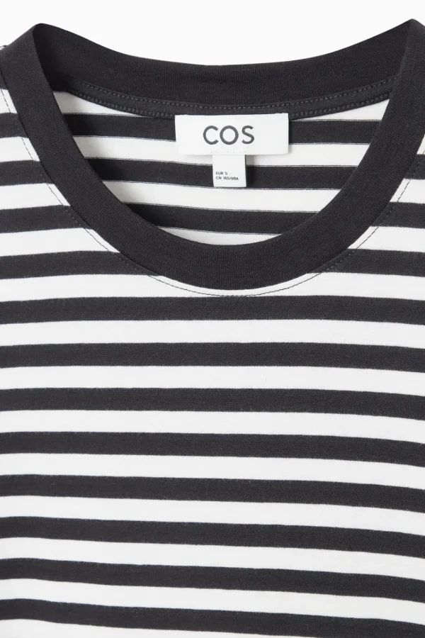 COS 24/7 REGULAR T-SHIRT BLACK / WHITE / STRIPED Best