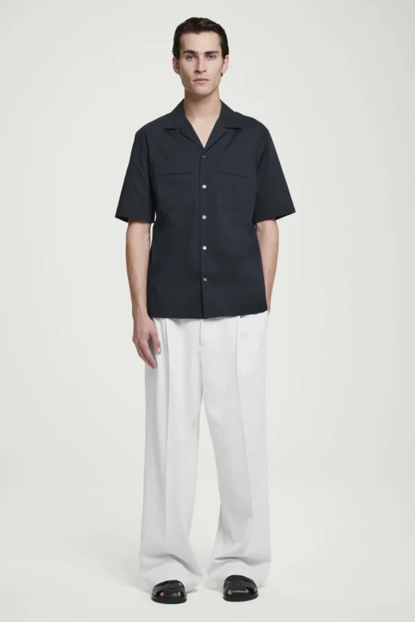 COS REGULAR UTILITY COTTON SHORT-SLEEVED SHIRT NAVY Sale