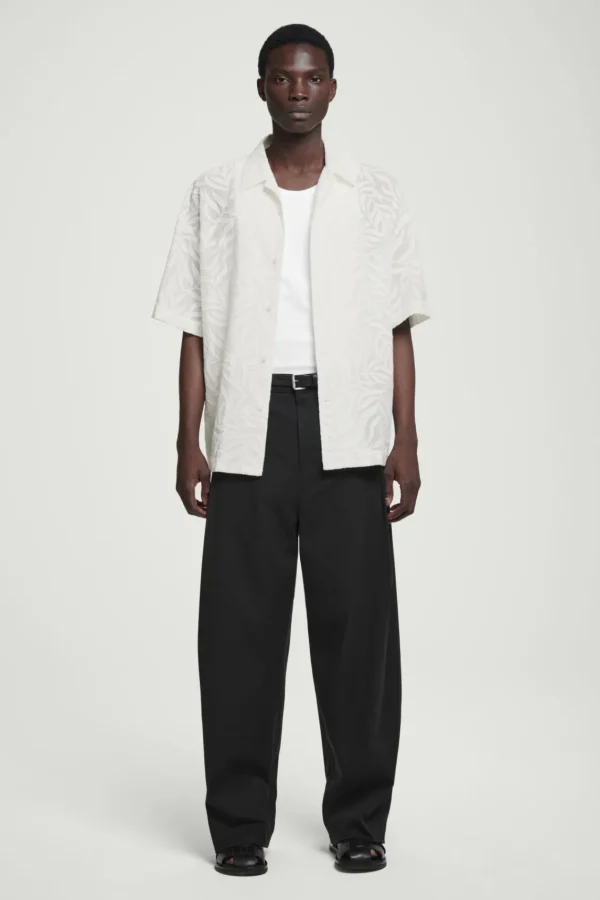 COS RELAXED BRODERIE-ANGLAISE COTTON SHIRT WHITE Store