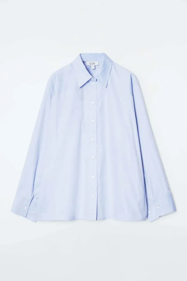 COS RELAXED DOUBLE-CUFF SHIRT LIGHT BLUE Best