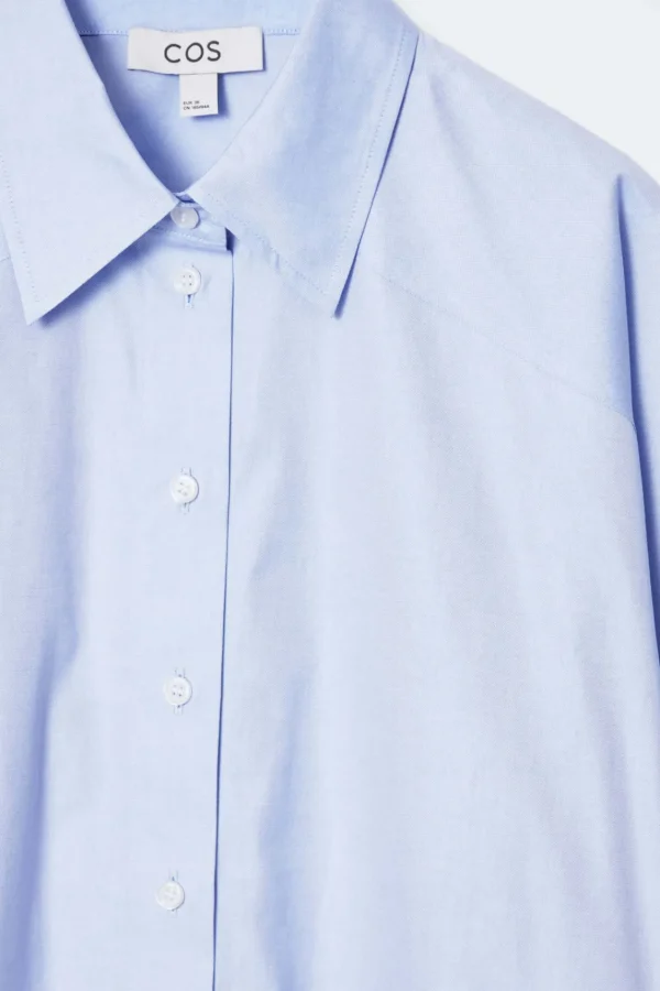 COS RELAXED DOUBLE-CUFF SHIRT LIGHT BLUE Best