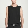 COS RELAXED KNITTED SILK VEST BLACK Clearance