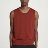 COS RELAXED KNITTED SILK VEST RED Online