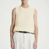 COS RELAXED MÉLANGE-KNIT COTTON TANK OATMEAL MÉLANGE Flash Sale