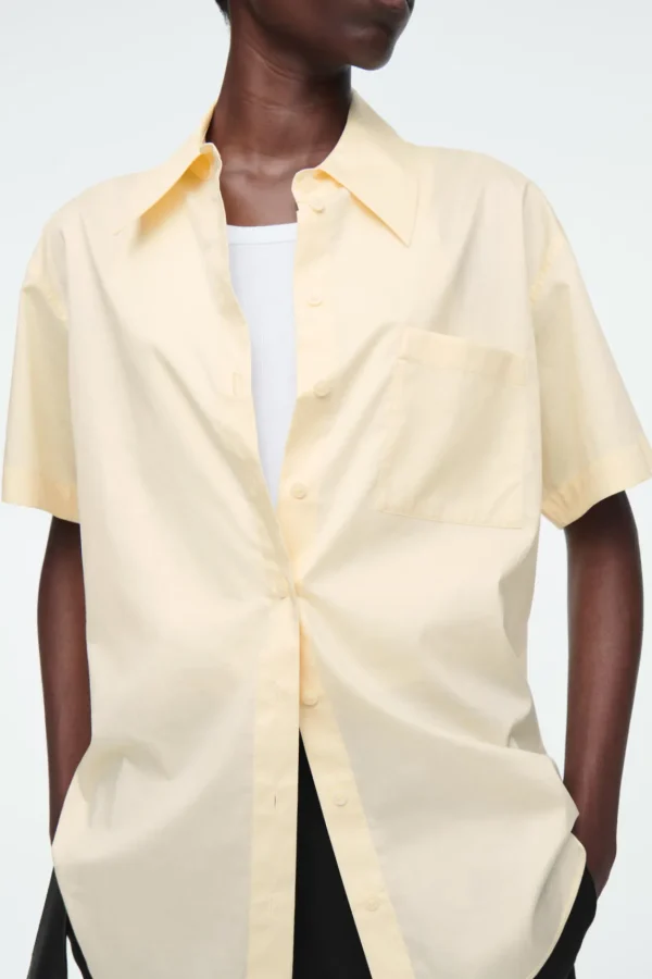 COS RELAXED SHORT-SLEEVED COTTON SHIRT YELLOW Online