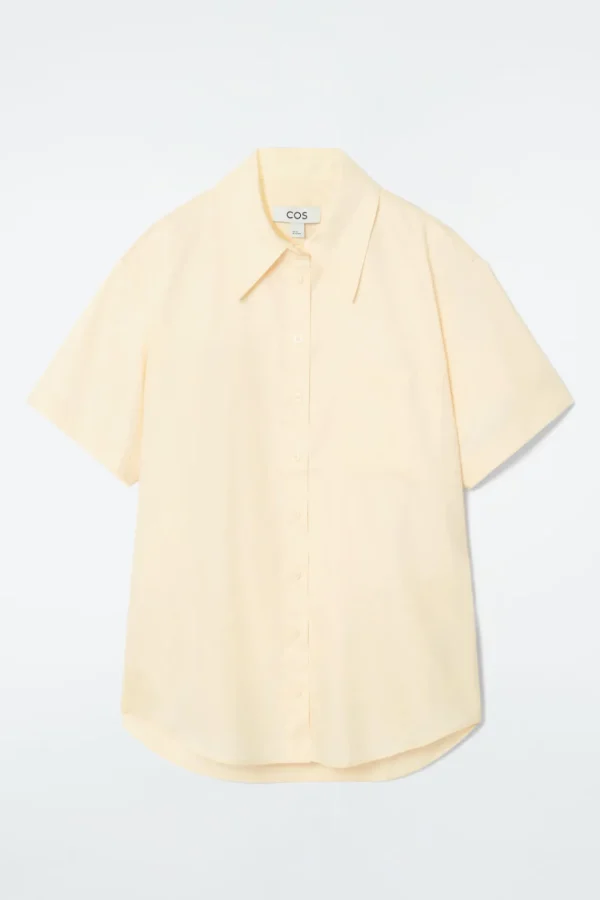 COS RELAXED SHORT-SLEEVED COTTON SHIRT YELLOW Online