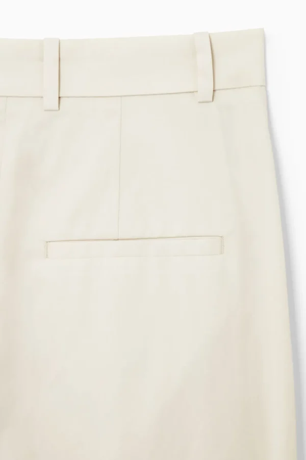 COS RELAXED TAILORED WIDE-LEG PANTS CREAM Cheap