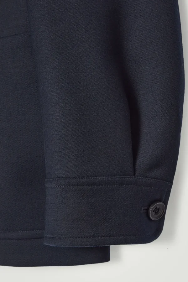 COS RELAXED UNSTRUCTURED MERINO WOOL-BLEND BLAZER NAVY Flash Sale