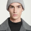 COS RIBBED ALPACA-BLEND BEANIE GRAY Hot