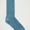 COS RIBBED SOCKS STEEL BLUE Shop