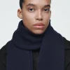 COS RIBBED WOOL AND CASHMERE SCARF NAVY Store