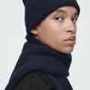 COS RIBBED WOOL AND CASHMERE BEANIE NAVY Best Sale