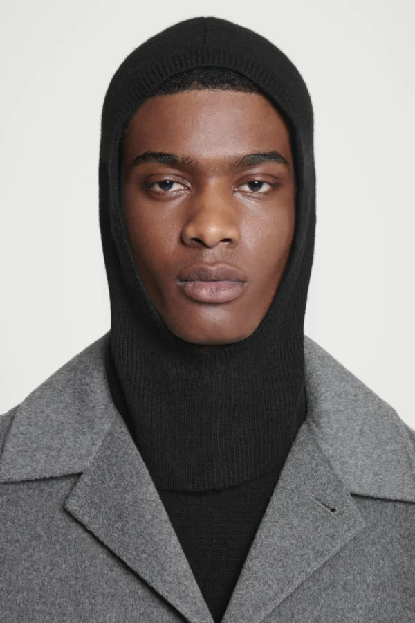 COS RIBBED WOOL-CASHMERE BALACLAVA BLACK Online