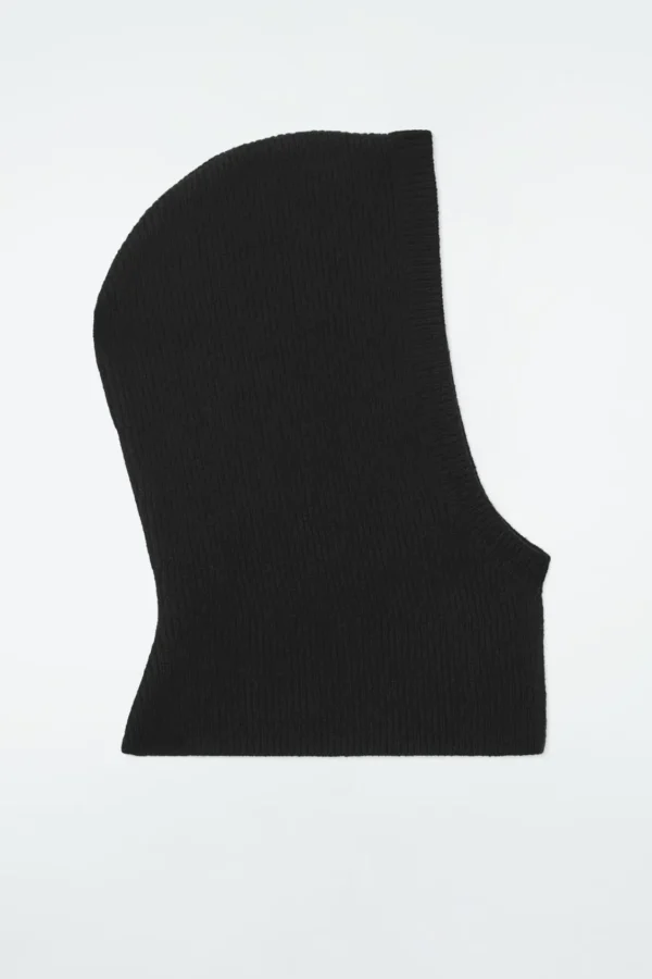 COS RIBBED WOOL-CASHMERE BALACLAVA BLACK Online