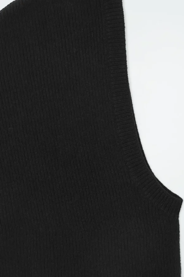 COS RIBBED WOOL-CASHMERE BALACLAVA BLACK Online