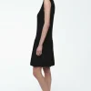 COS RIBBED-KNIT DROPPED-WAIST MINI DRESS BLACK Hot