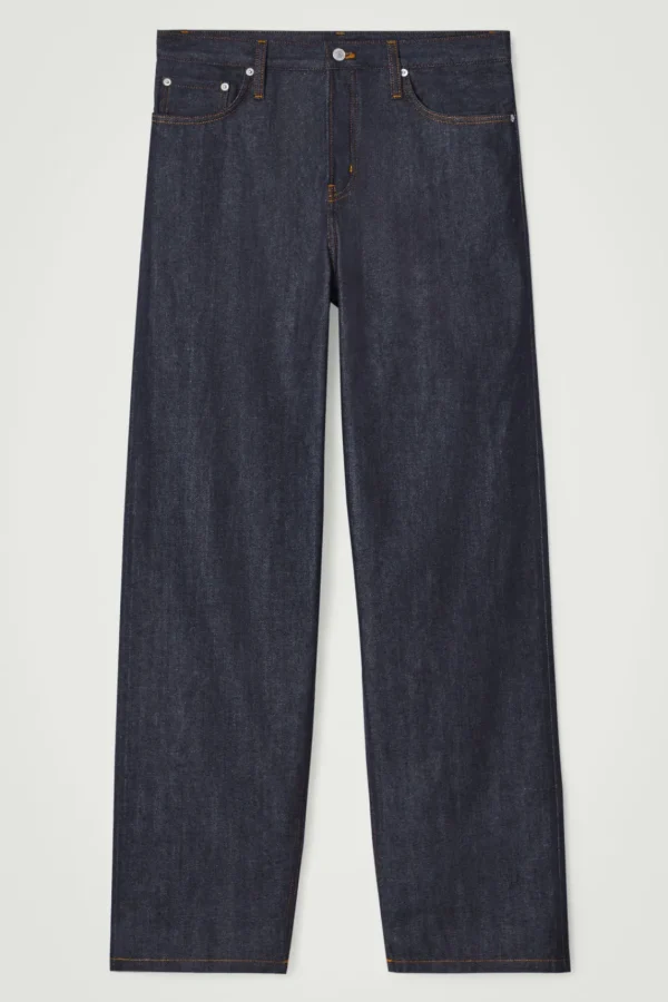 COS RIDER SELVEDGE WIDE-LEG JEANS RAW INDIGO Fashion