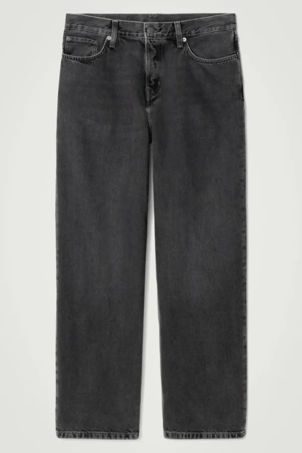 COS RIDER WIDE-LEG JEANS WASHED BLACK New