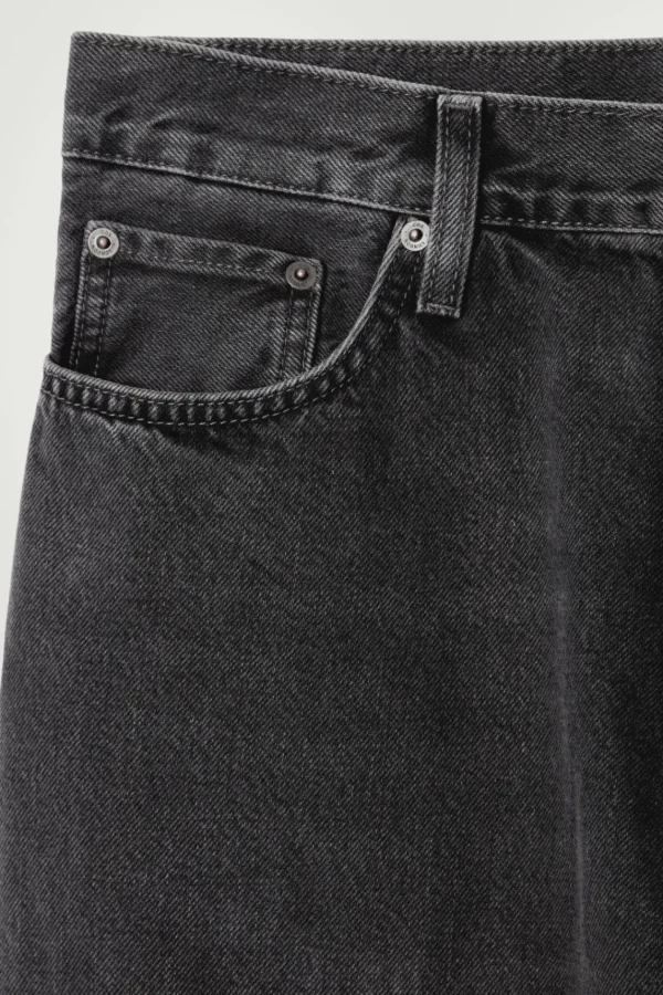 COS RIDER WIDE-LEG JEANS WASHED BLACK New