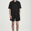 COS SEERSUCKER ELASTICATED SHORTS BLACK Cheap