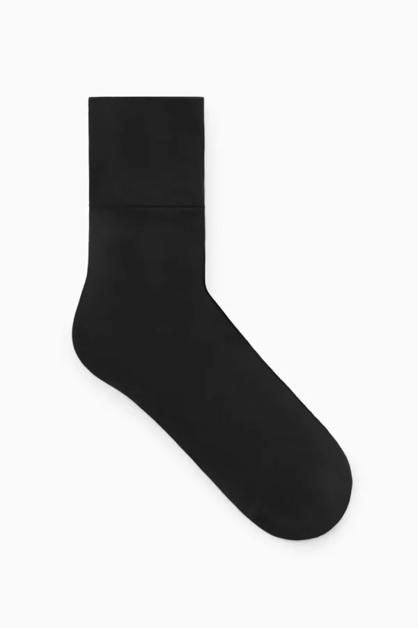 COS SHEER MID-LENGTH SOCKS BLACK Sale