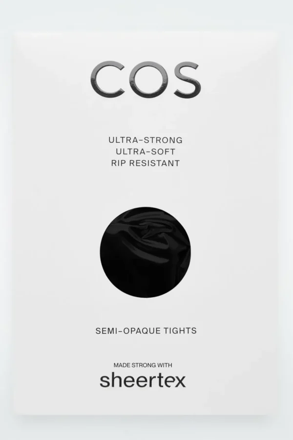 COS SHEERTEX SEMI-OPAQUE TIGHTS BLACK Clearance