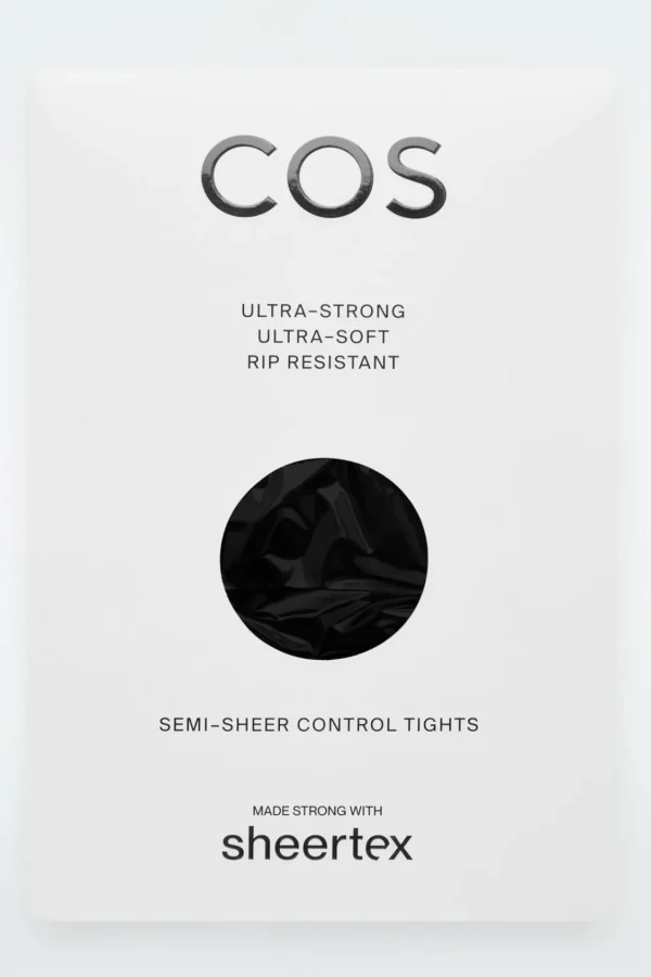 COS SHEERTEX SEMI-SHEER CONTROL TIGHTS BLACK Clearance