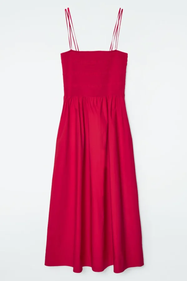 COS SHIR MIDI DRESS RED Outlet