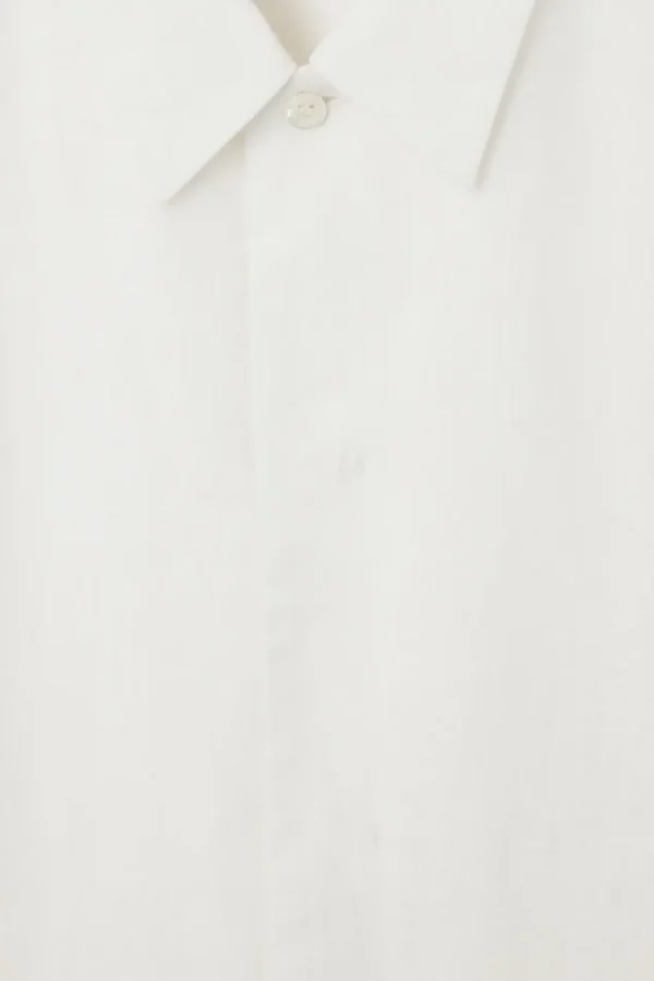 COS SHORT-SLEEVED LINEN SHIRT WHITE Flash Sale