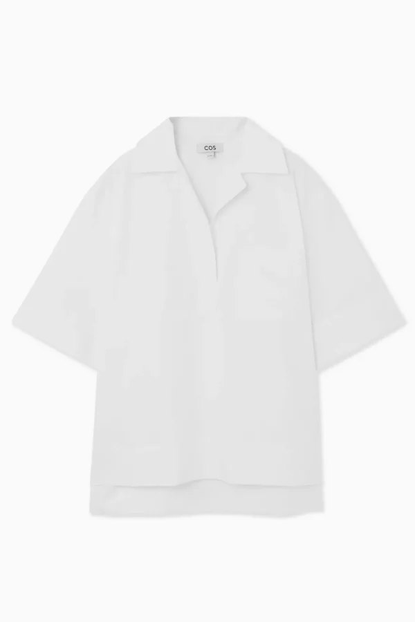 COS SHORT-SLEEVED RESORT SHIRT WHITE Cheap