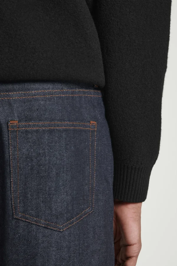 COS SIGNATURE RAW SELVEDGE STRAIGHT-LEG JEANS RAW INDIGO Store