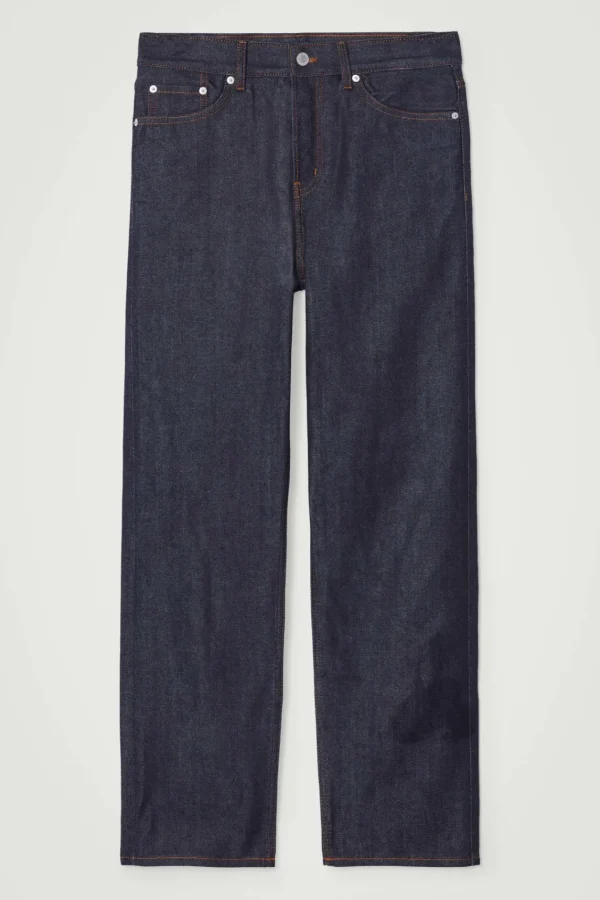 COS SIGNATURE RAW SELVEDGE STRAIGHT-LEG JEANS RAW INDIGO Store