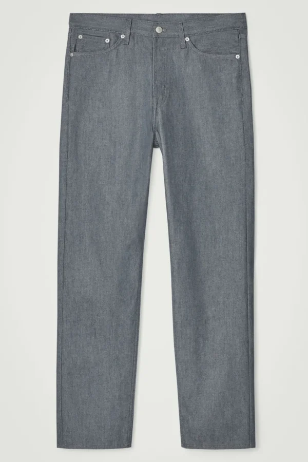 COS SIGNATURE STRAIGHT-LEG JEANS GRAY Flash Sale