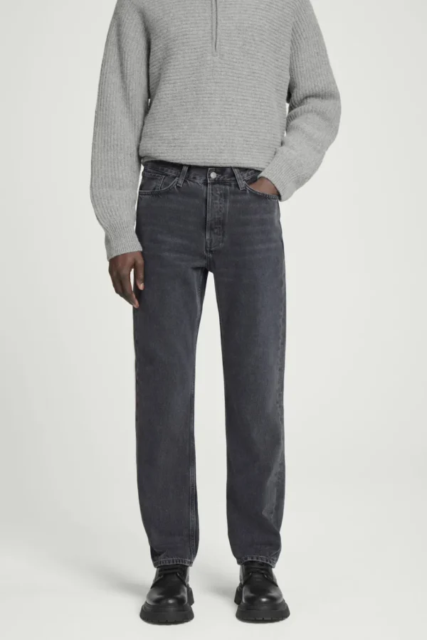 COS SIGNATURE STRAIGHT-LEG JEANS WASHED BLACK Sale