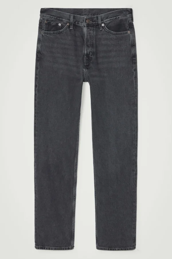 COS SIGNATURE STRAIGHT-LEG JEANS WASHED BLACK Sale