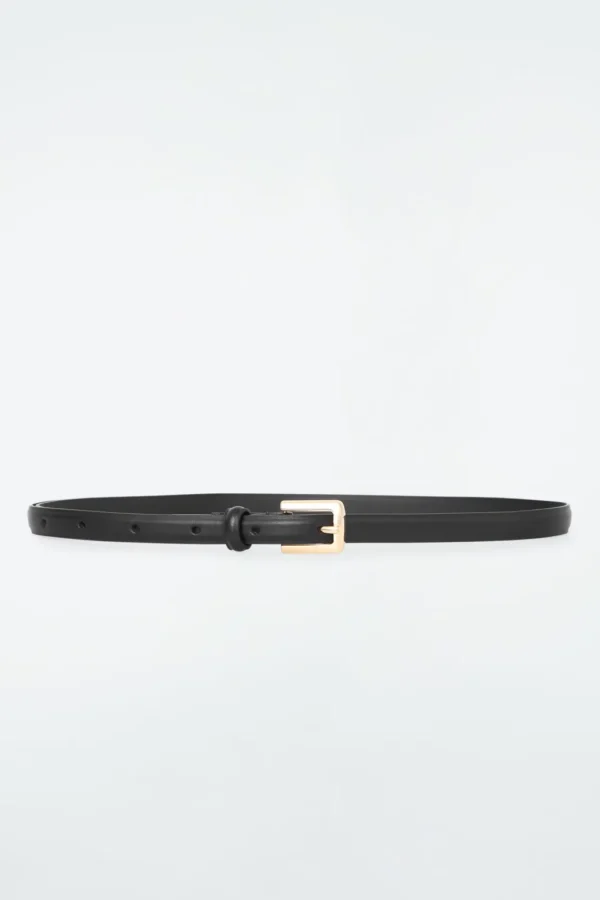 COS SKINNY LEATHER BELT BLACK Hot