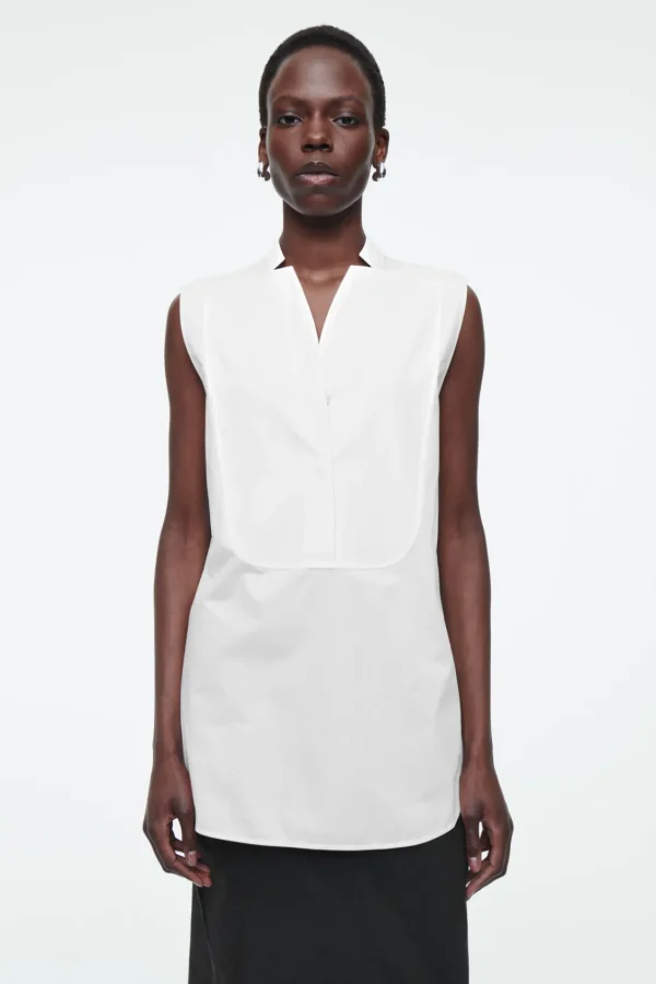 COS SLEEVELESS BLOUSE WHITE Flash Sale