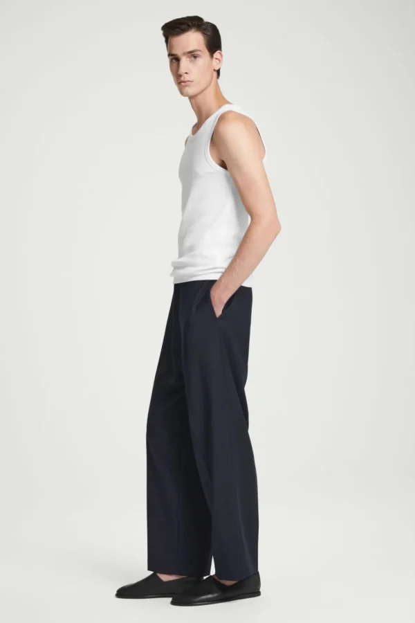 COS SLIM RIBBED COTTON TANK TOP WHITE Store