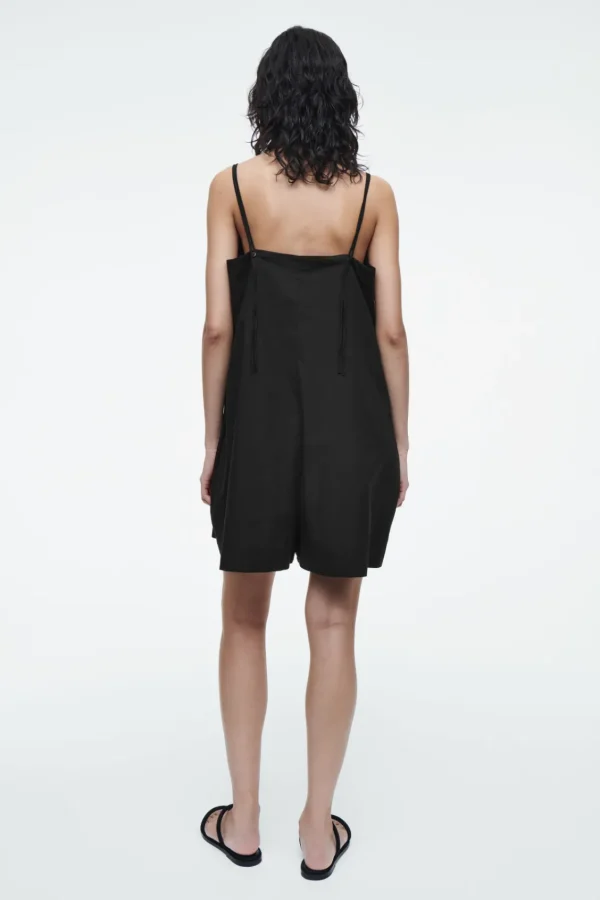 COS SQUARE-NECK ROMPER BLACK Best