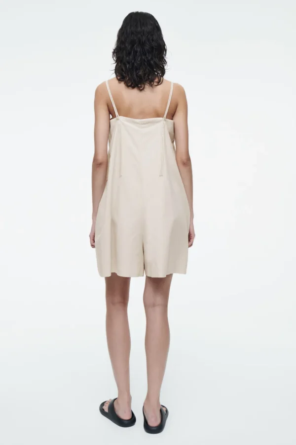 COS SQUARE-NECK ROMPER LIGHT BEIGE Store