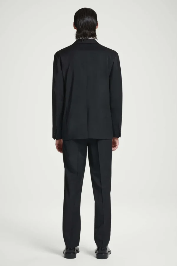 COS STRAIGHT-LEG WOOL PANTS - REGULAR BLACK Best Sale