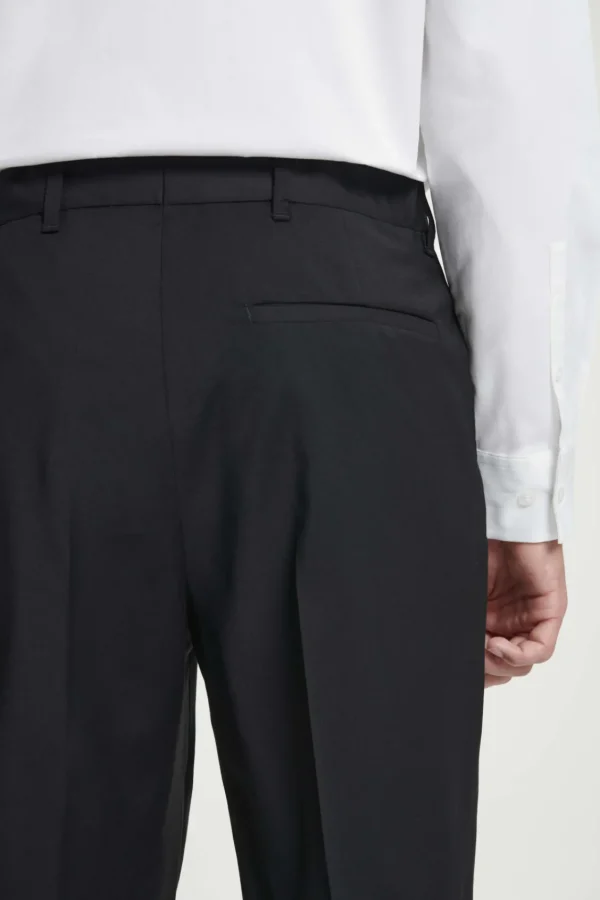 COS STRAIGHT-LEG WOOL PANTS - REGULAR BLACK Best Sale