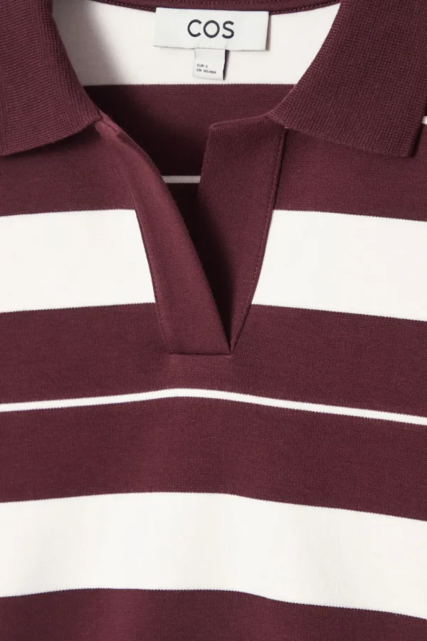 COS STRIPED JERSEY RUGBY SHIRT BURGUNDY / STRIPED Sale