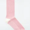 COS STRIPED RIBBED-KNIT SOCKS LIGHT PINK / STRIPED Sale