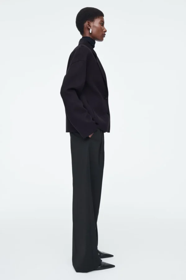 COS TAILORED DOUBLE-FACED WOOL JACKET NAVY Outlet